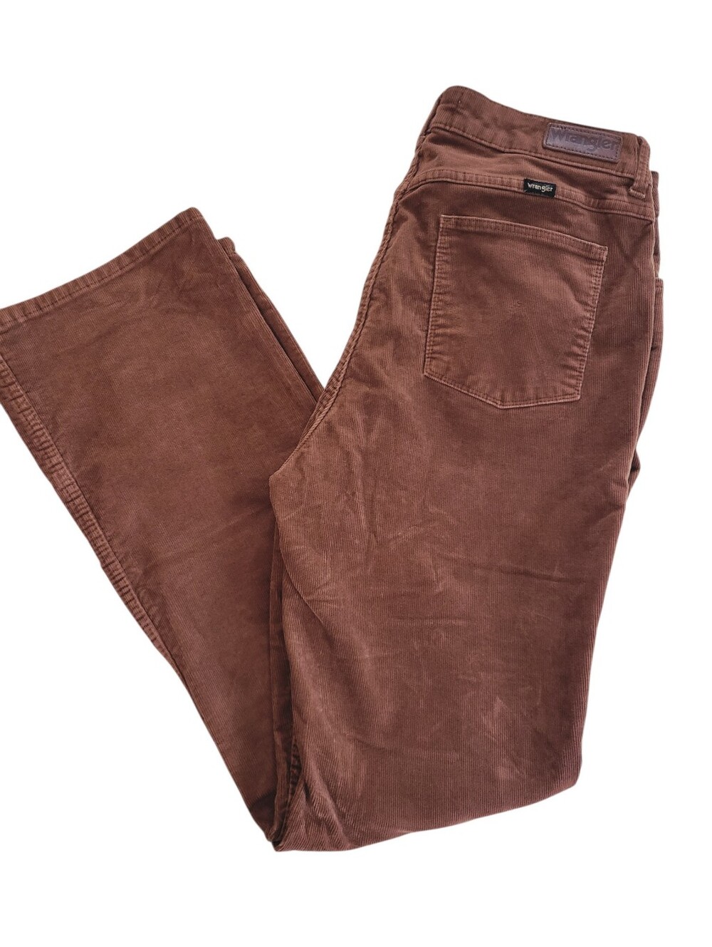 Wrangler High Rise Bold Boot Corduroy Pants Rust Size 12x30 Flare Cords